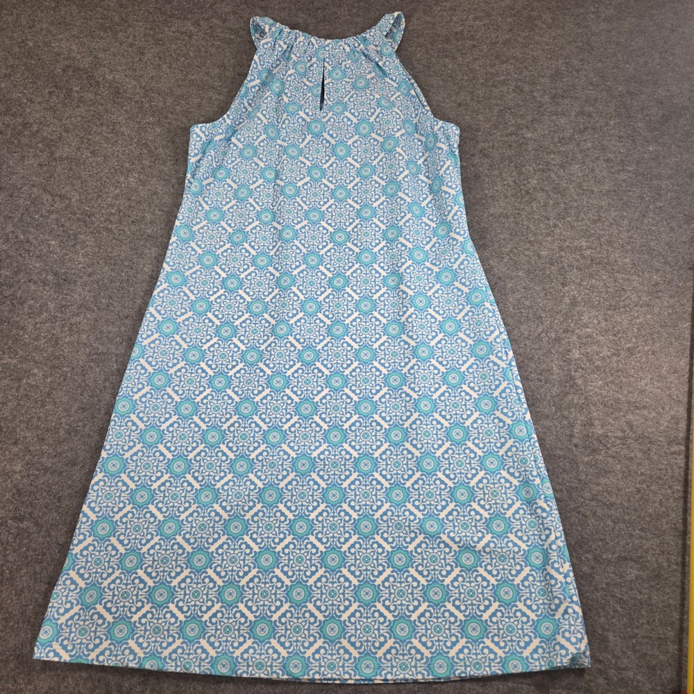Jude Connally Dress Small Lisa Sleeveless Key Hole Shift‎ Blue Jude Cloth Resort